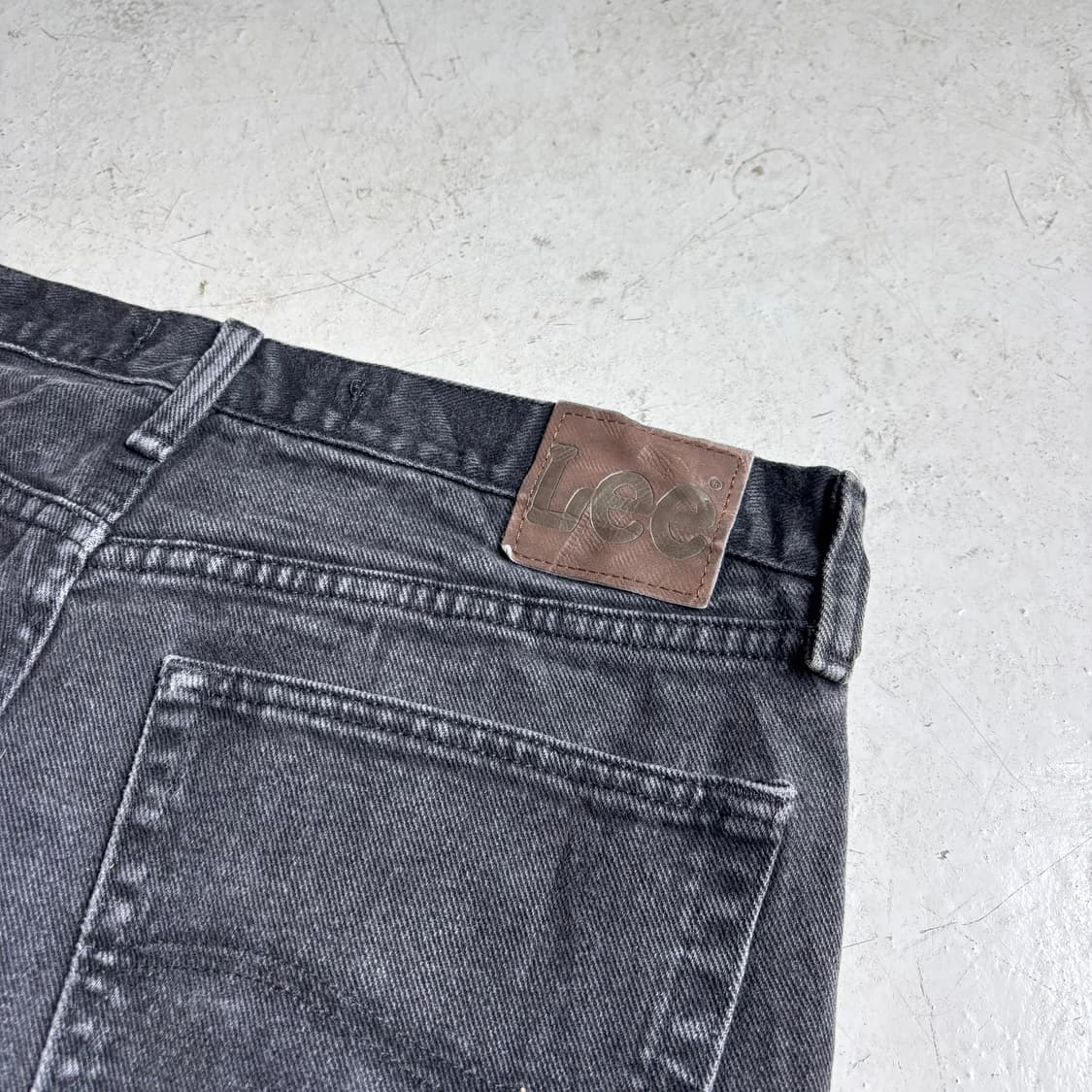 00s LEE 빈티지 흑청 데님팬츠 33x30 상품이미지8