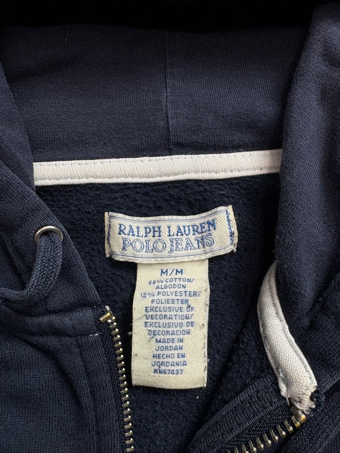 폴로 랄프로렌 아치로고 올드스쿨 네이비 후드 집업 2048 상품이미지4