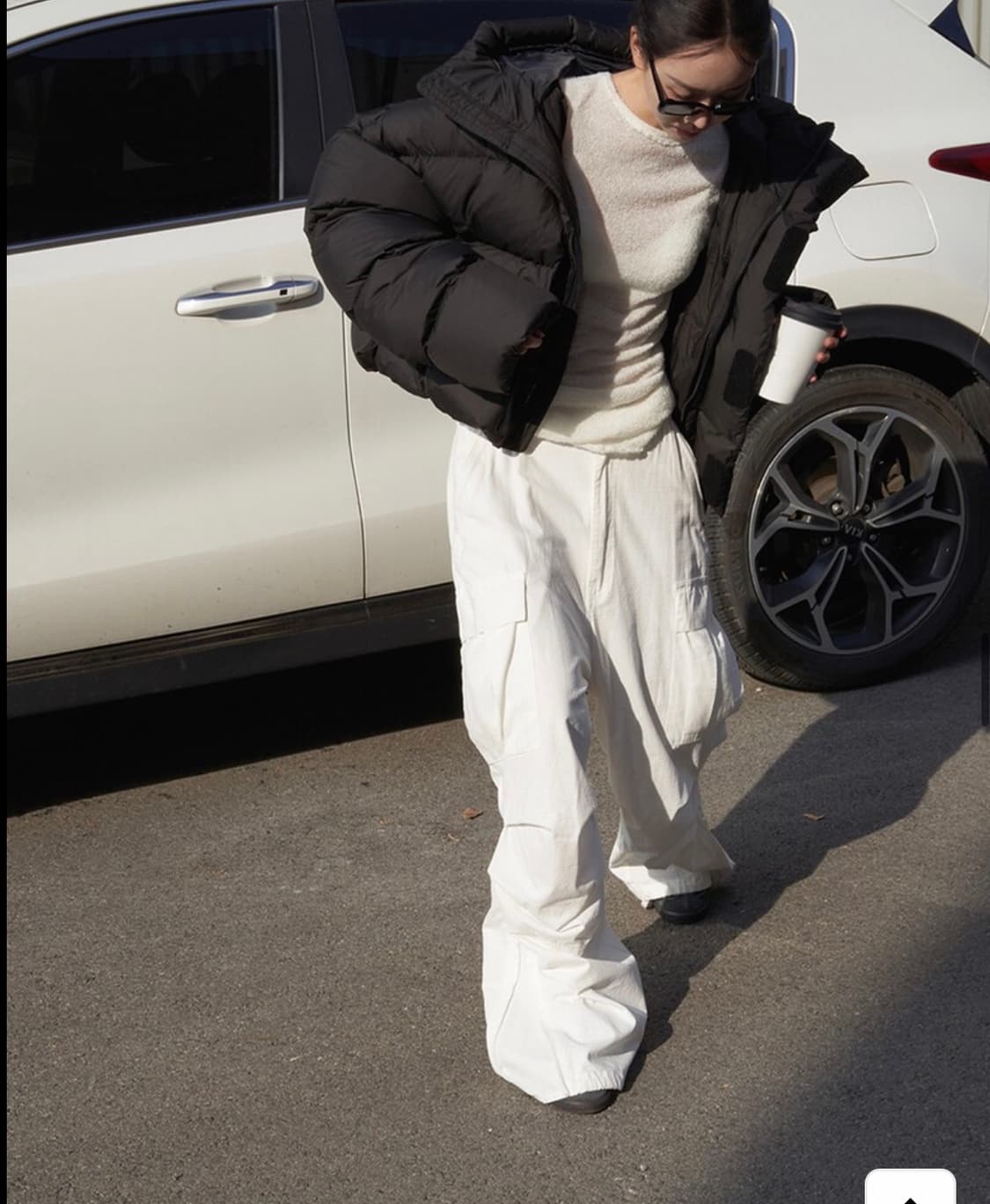 랑거 헤비 덕 다운 후디 패딩 점퍼 블랙 컬러 상품이미지9