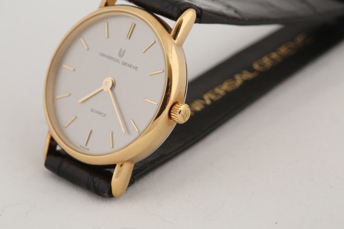 유니버설 제네브 실버 다이얼 여성용 쿼츠 시계 상품이미지6