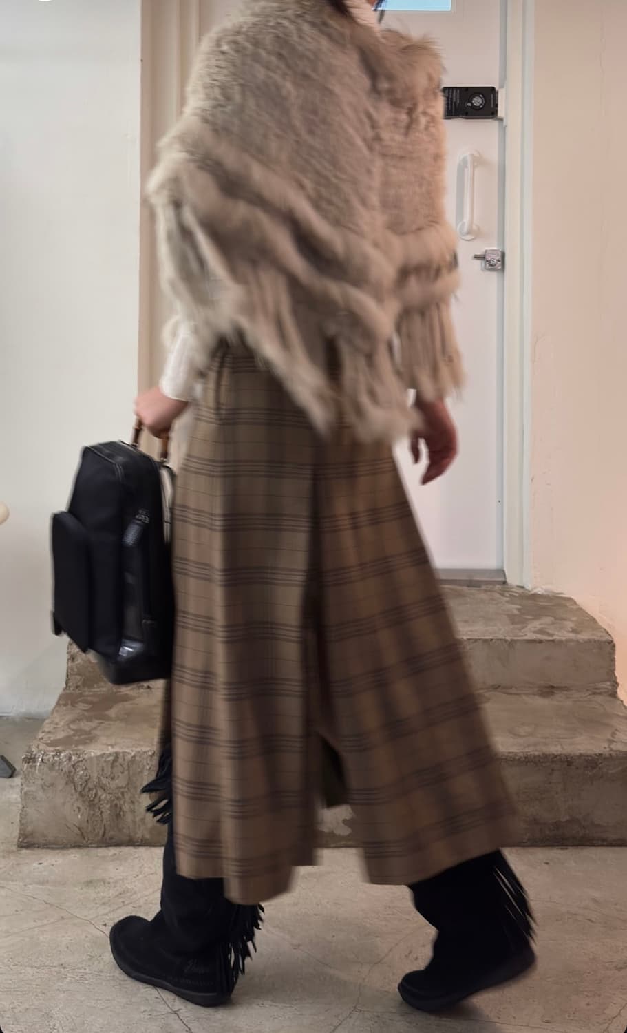 오라리 체크 스커트 상품이미지2