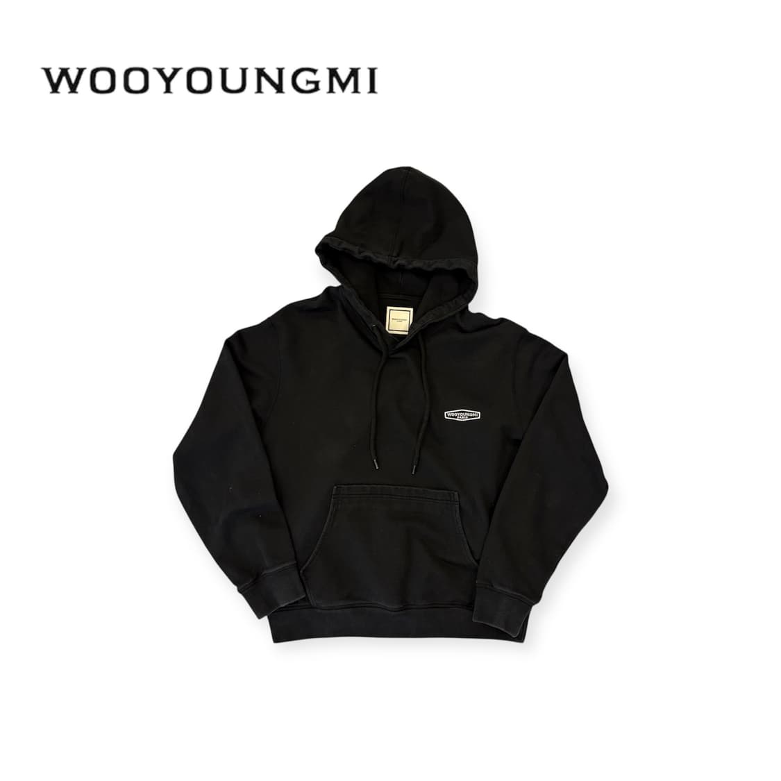 우영미 백로고 후드티 상품이미지1