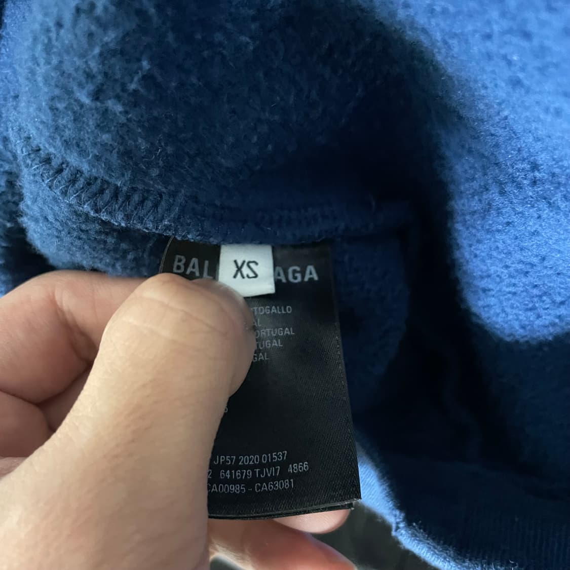 [XS] 발렌시아가 마라톤 후드 네이비 상품이미지5