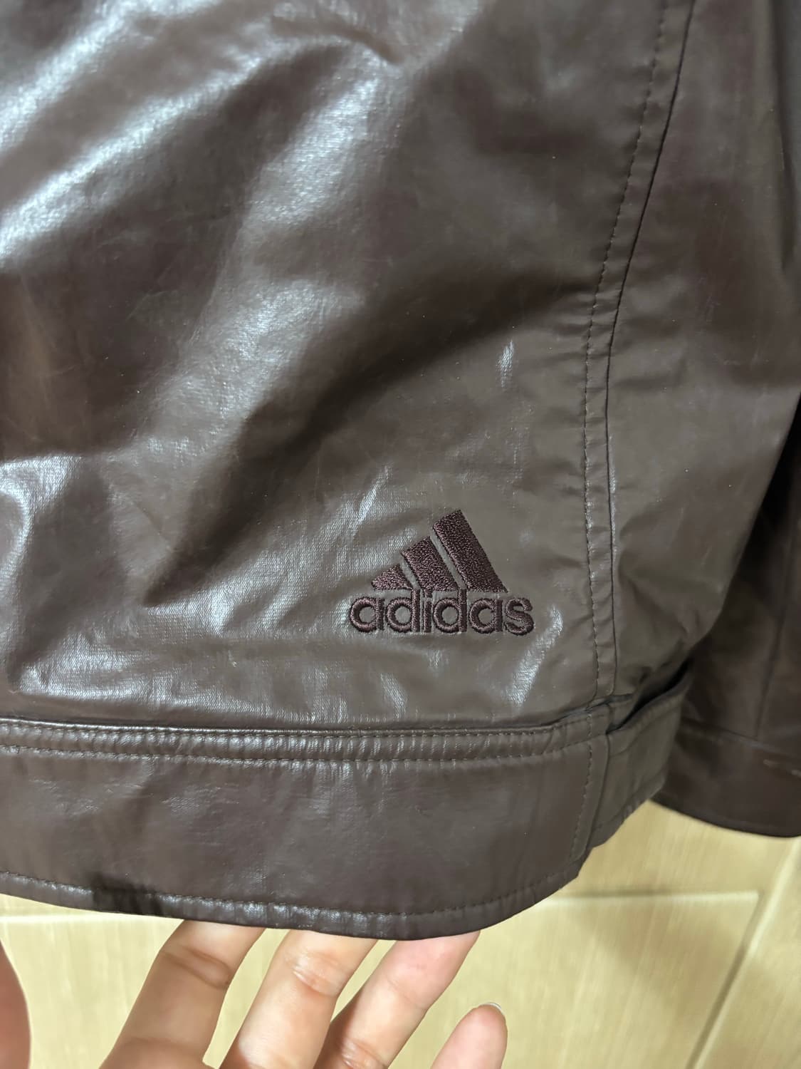 아디다스 브라운 레더 퍼 자켓 상품이미지5