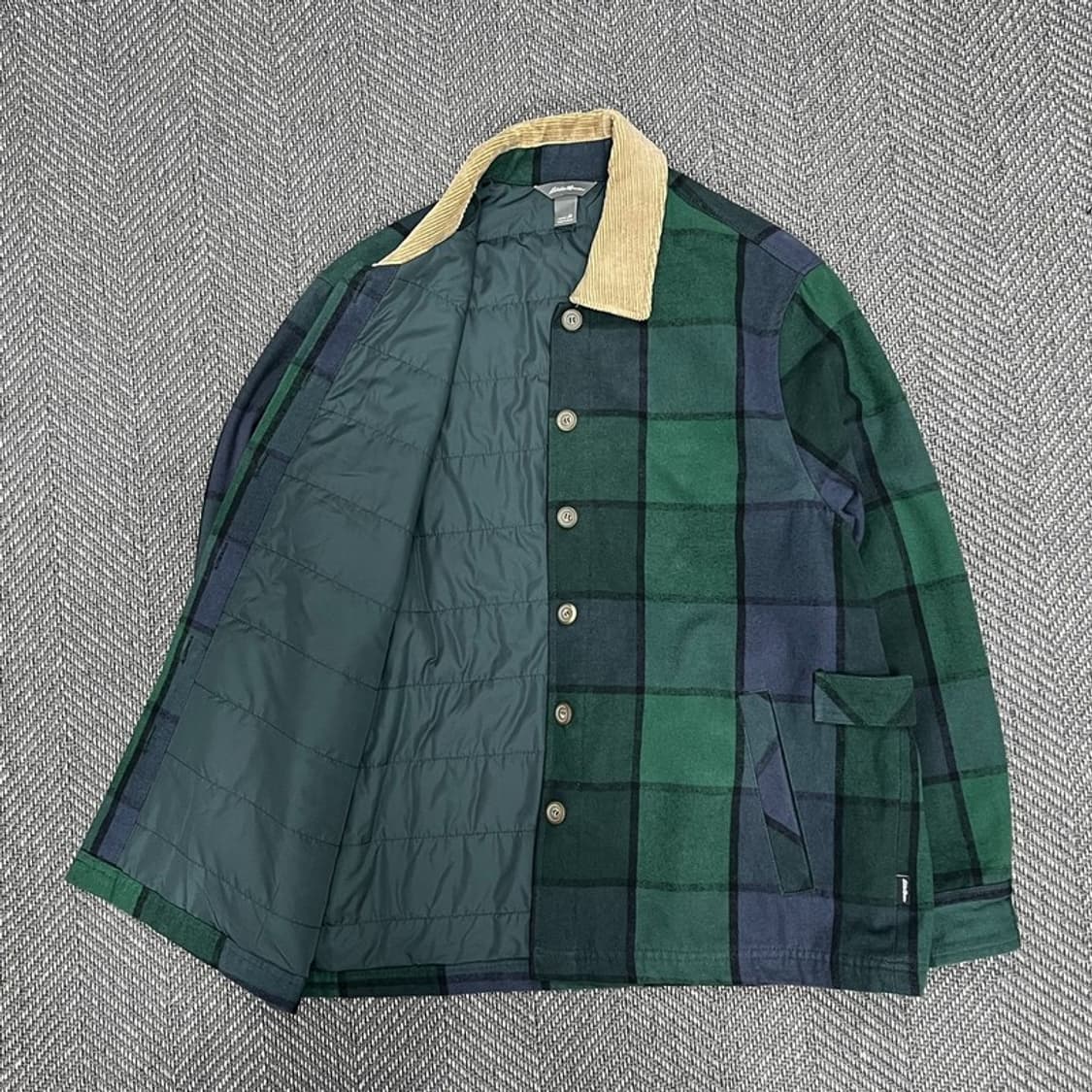 에디바우어 퀼티드 체크초어자켓 v0993 상품이미지3