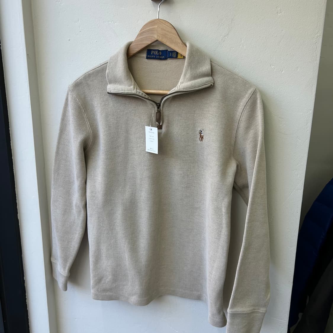 16074 - 폴로 랄프로렌 오트밀 반집업 니트 상품이미지2