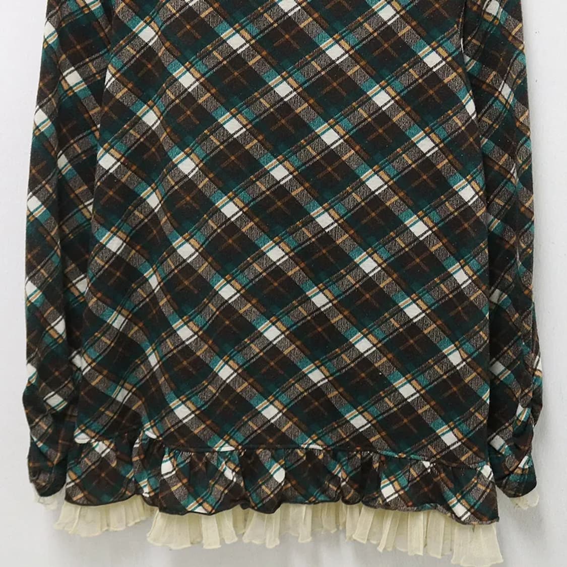 엑시즈팜 체크  프릴 터틀넥 니트 60582 상품이미지7