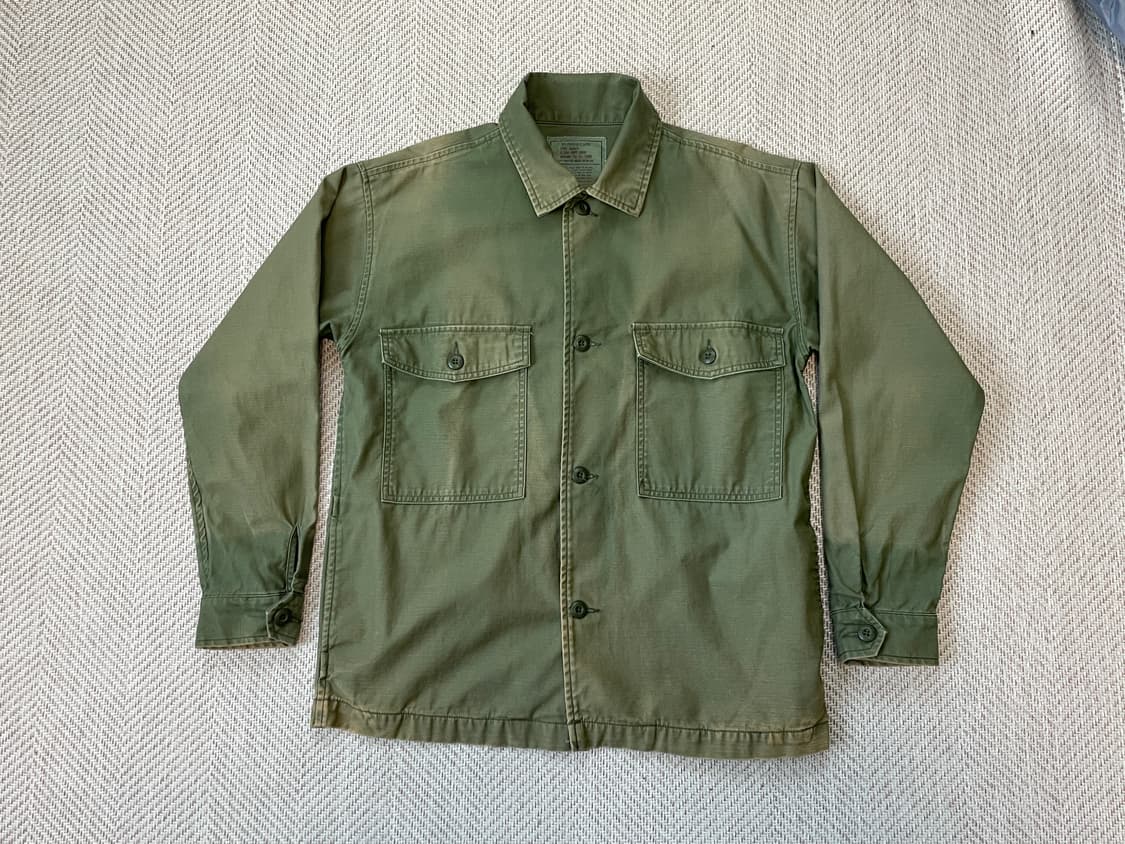 백넘버 썬 페이딩 밀리터리 자켓 상품이미지1