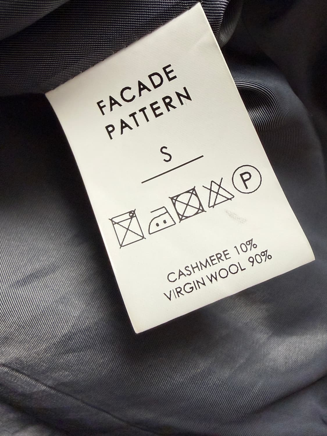 [S] 파사드패턴 캐시미어 발마칸 코트 차콜 상품이미지6