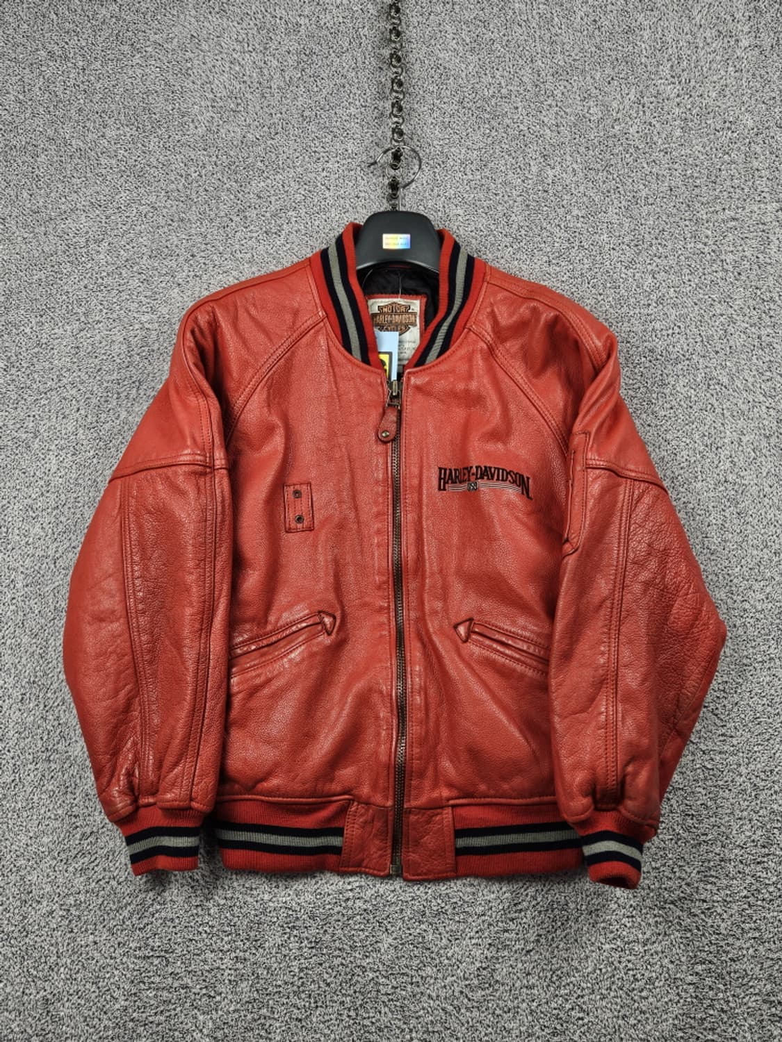 할리데이비슨 블루종 바시티 가죽 자켓 ( M ) / 10192 상품이미지3