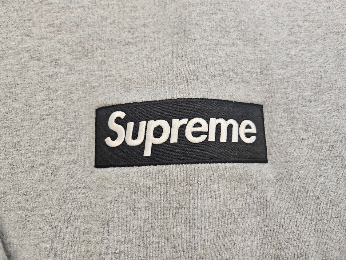 슈프림 박스로고 크루넥 XL 헤더그레이 상품이미지2
