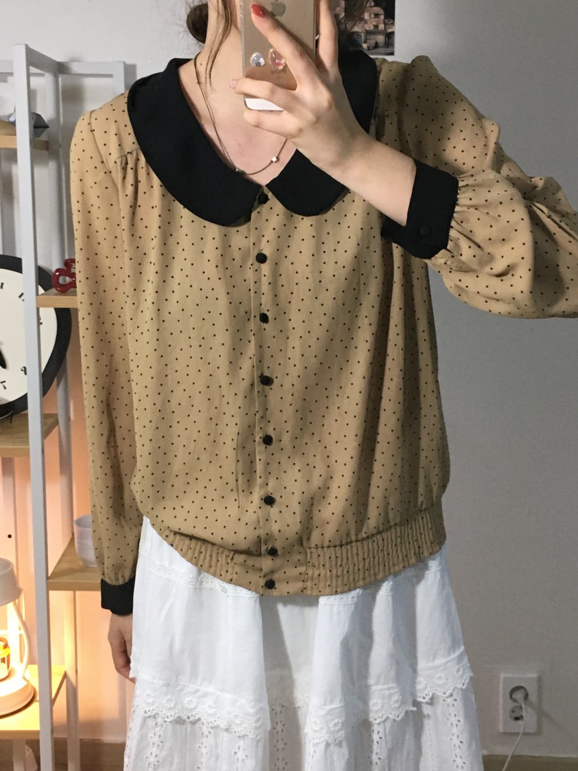 로리즈팜 모카 도트 블라우스 상품이미지3