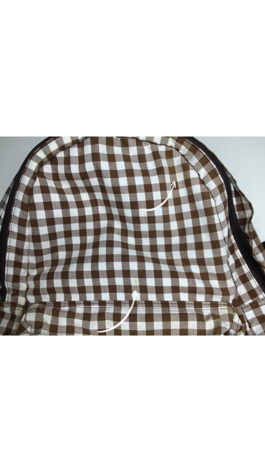 빈티지 브라운 체크 모리걸 백팩 상품이미지4