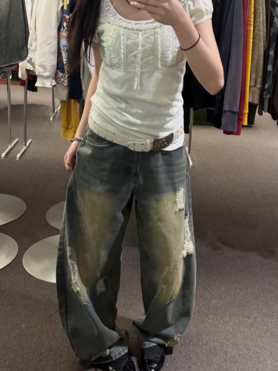Vintage Earthy Denim 🍈🪽 상품이미지4