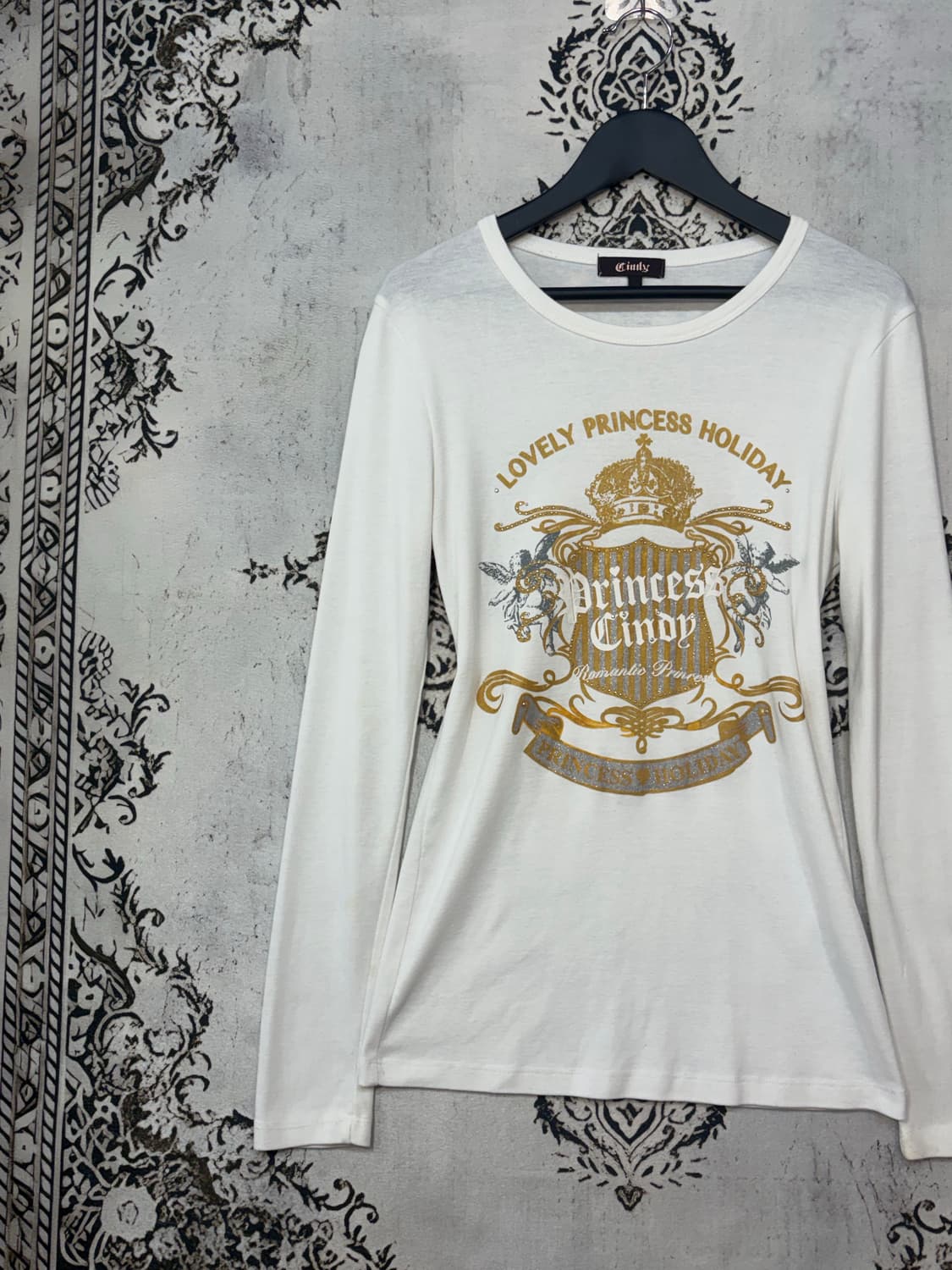 일본빈티지 Y2K 큐빅 글리터 롱슬리브 상품이미지4