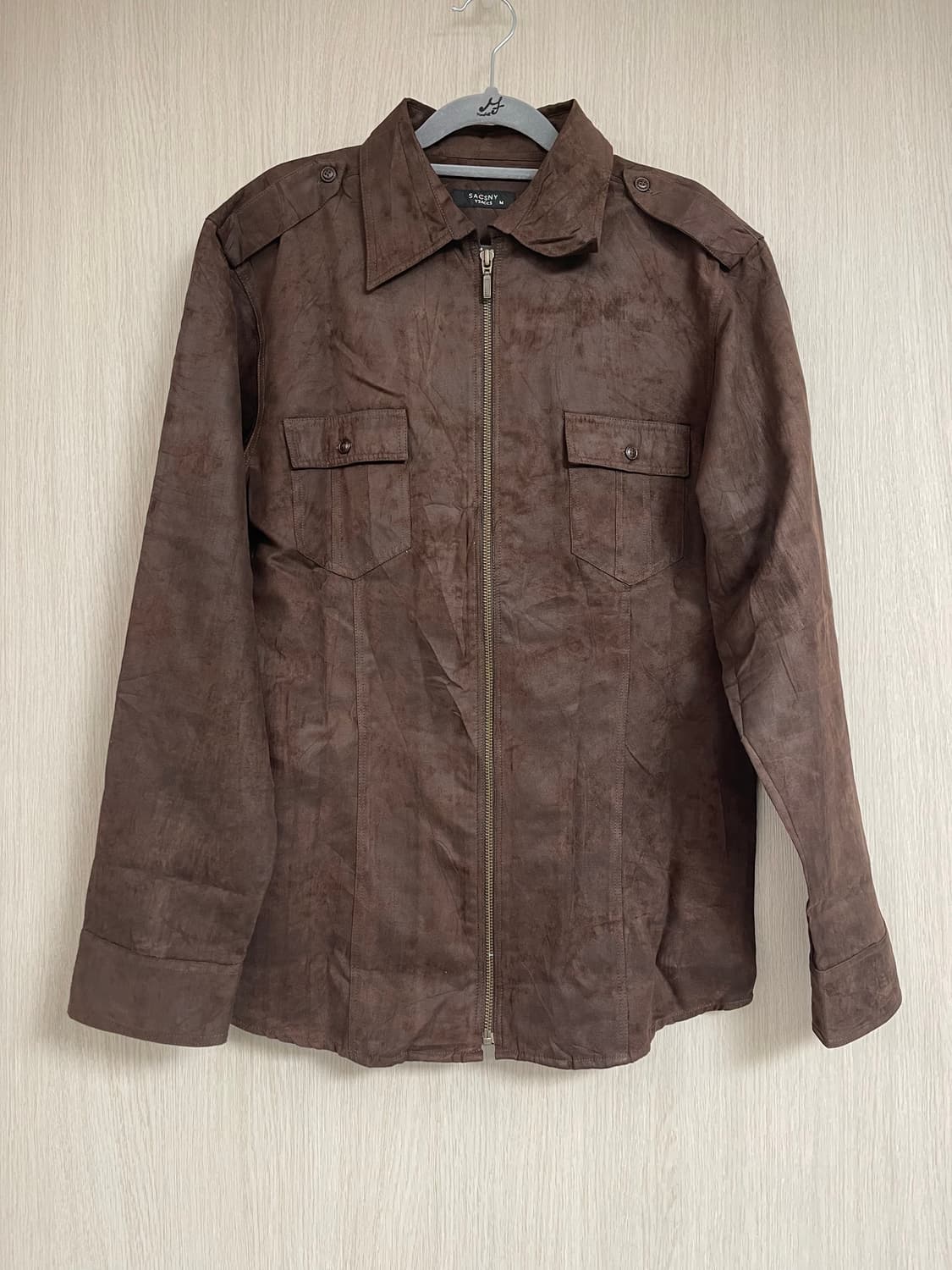 Y'SACCS 빈티지 요지야마모토 브라운 페이크 스웨이드 자켓 상품이미지1