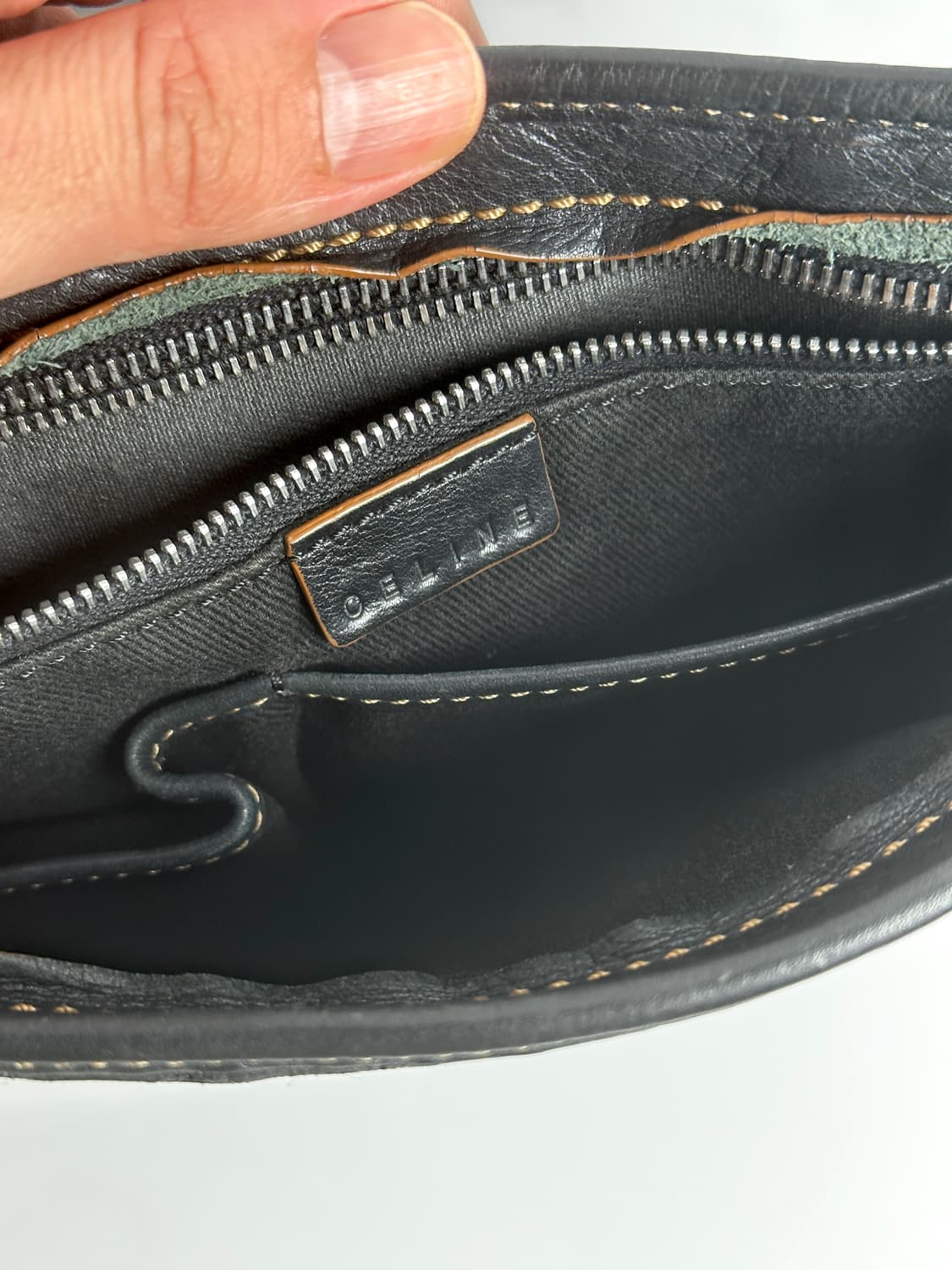 셀린느 블랙 자카드 크로스백 상품이미지5