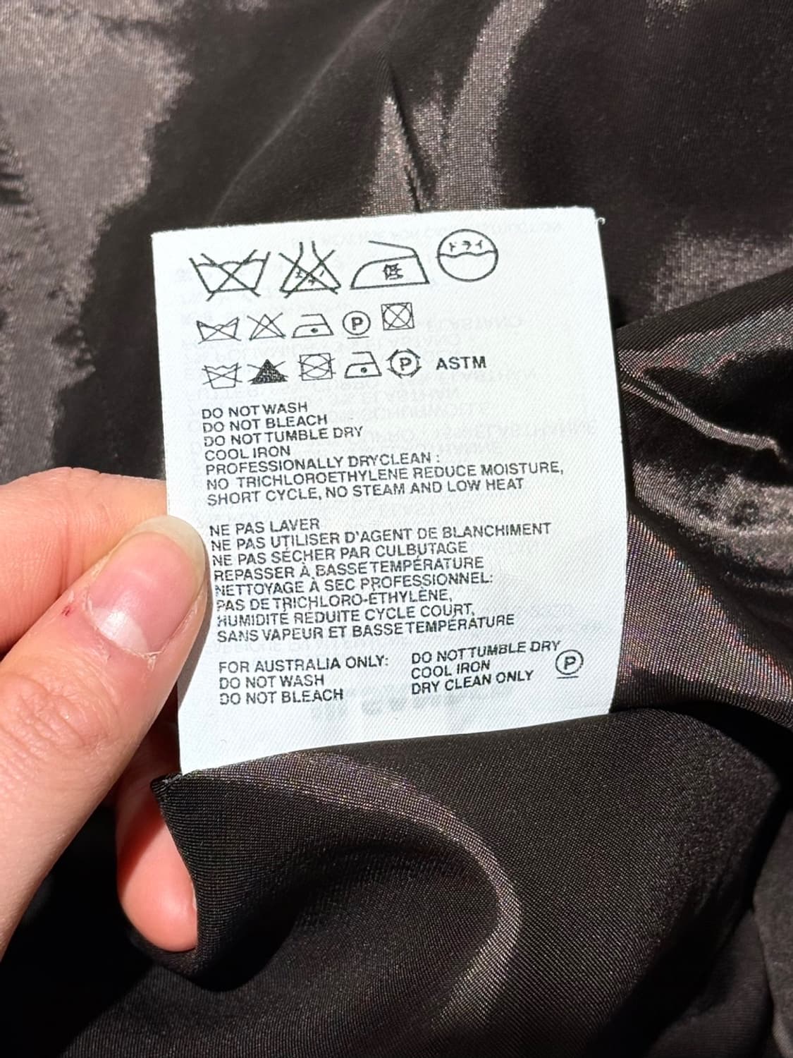 질샌더 딥 브라운 버진 울 백 슬릭 미디 스커트 상품이미지9