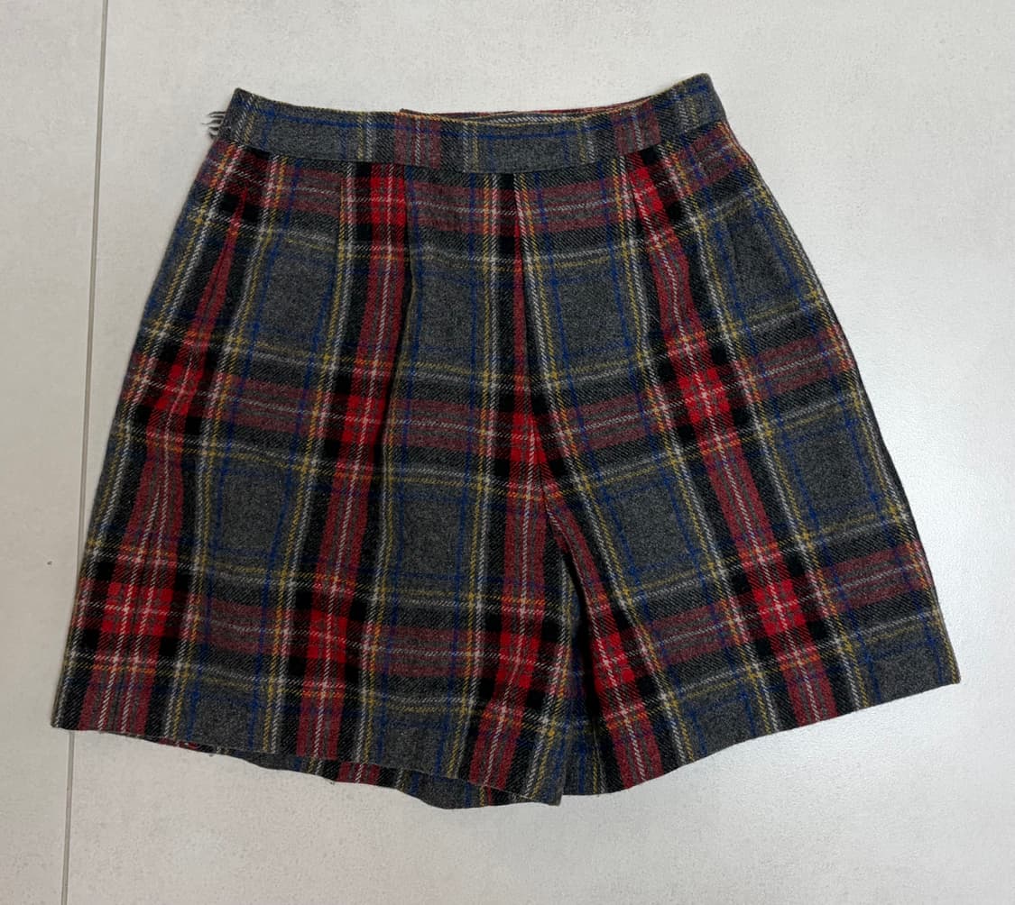 체크 랩 스커트 팬츠 상품이미지2