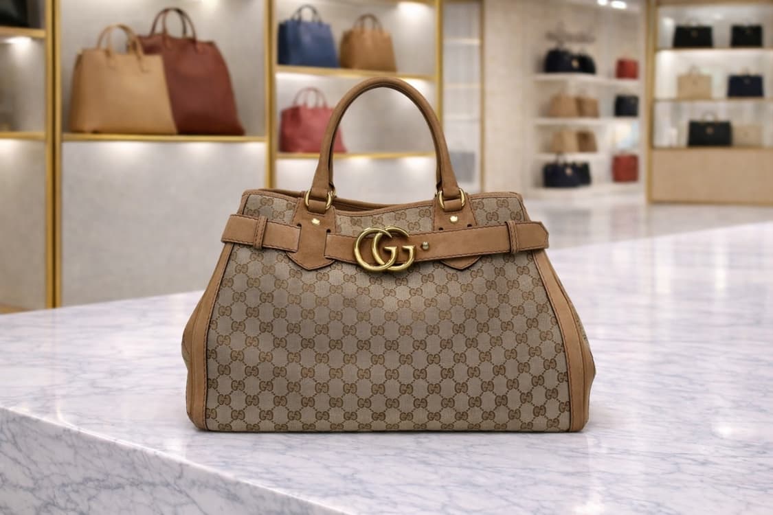 [A급] 구찌 스웨이드 벨트 토트백 판매합니다!!! 상품이미지1