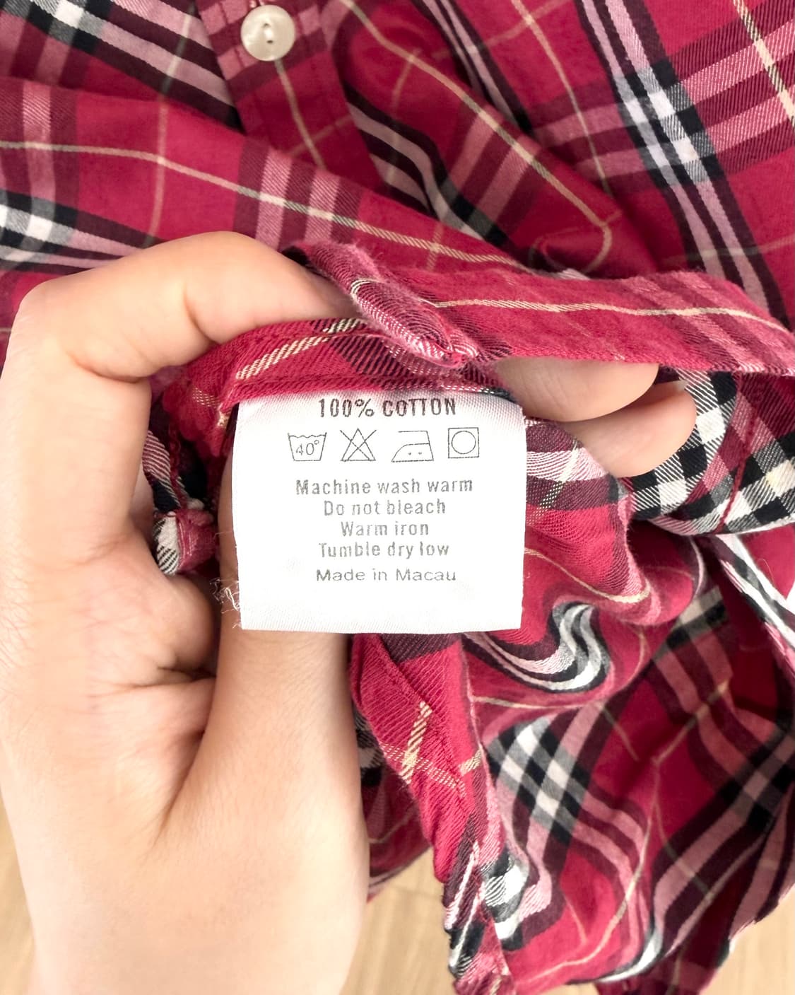 버버리 레드 체크 셔츠 상품이미지8