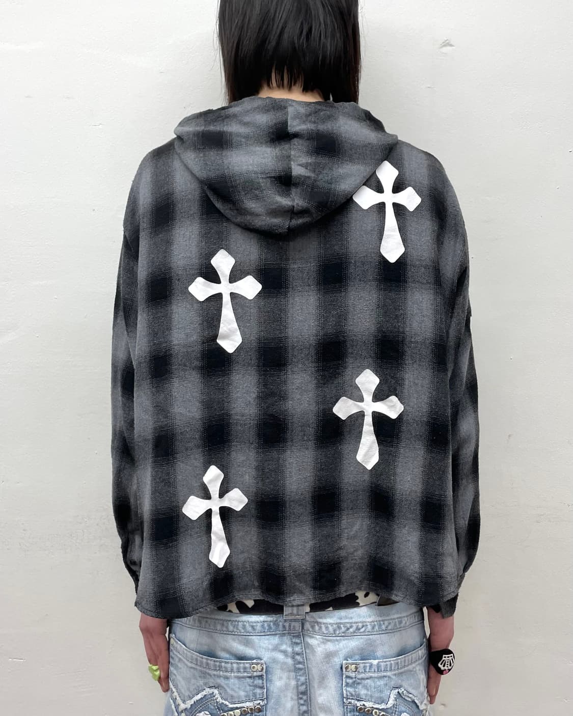 cross-checked hoodie shirt  상품이미지2