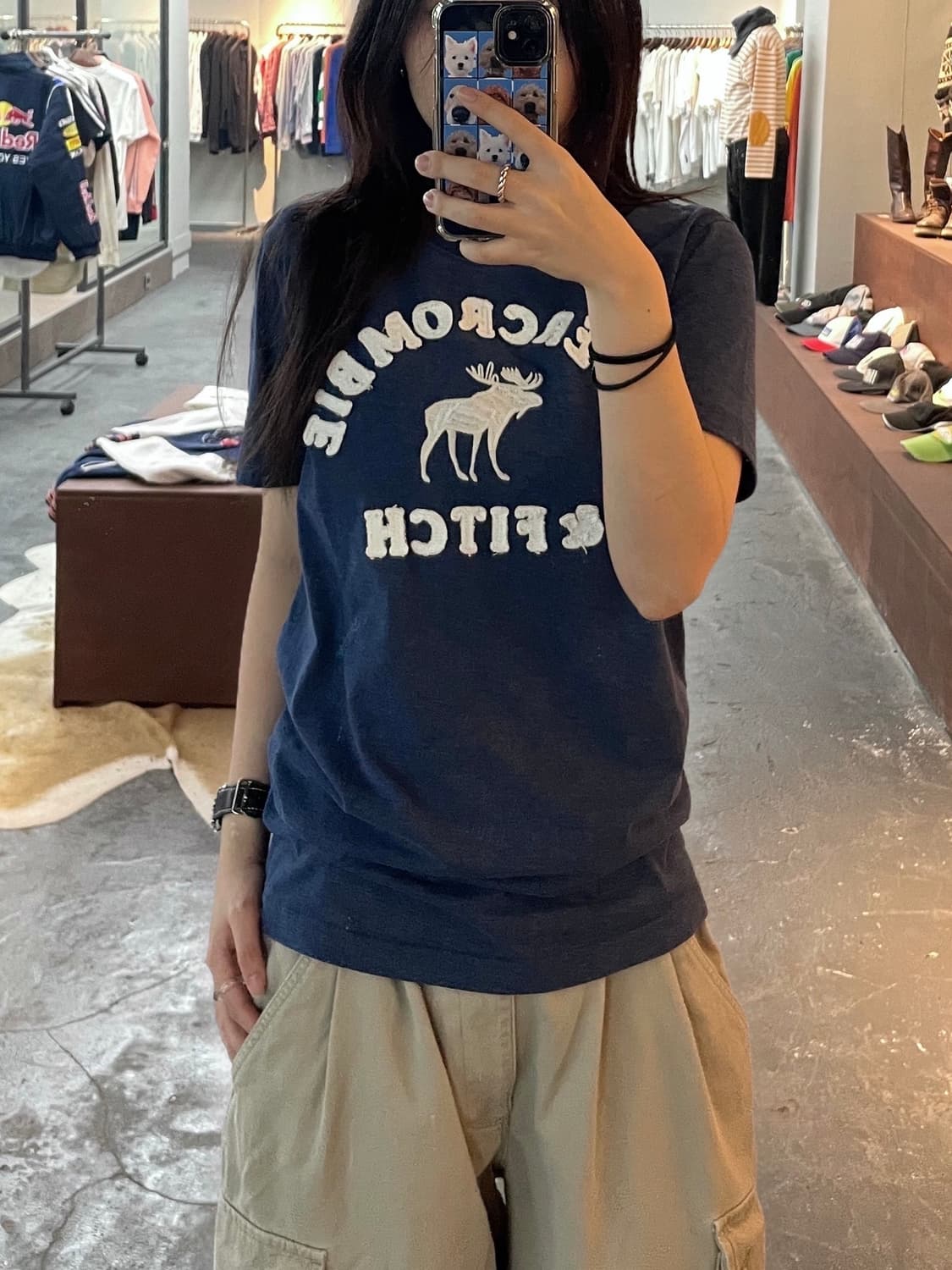 아베크롬비 앤 피치 네이비 반팔티 H32 상품이미지1
