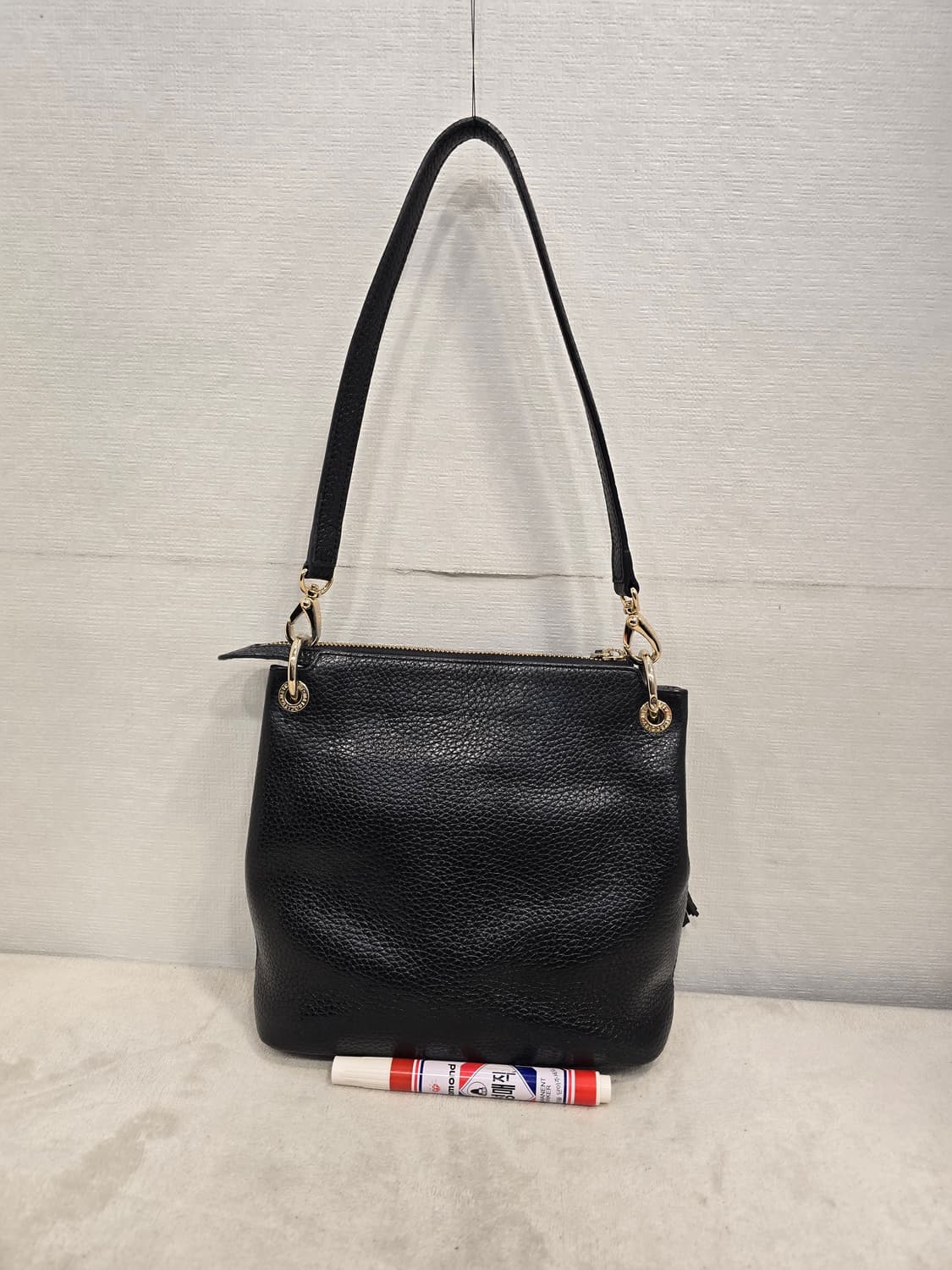 메트로시티 블랙 가죽 숄더백 태슬 장식 상품이미지2