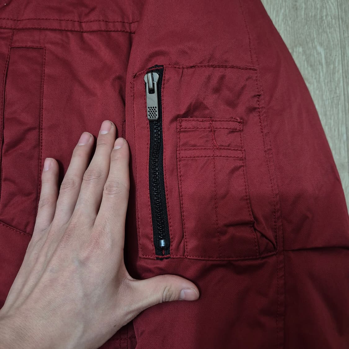 지오다노 여성 사이드포켓 뽀글이 퍼후드 야상 패딩 점퍼 L(100) 상품이미지4