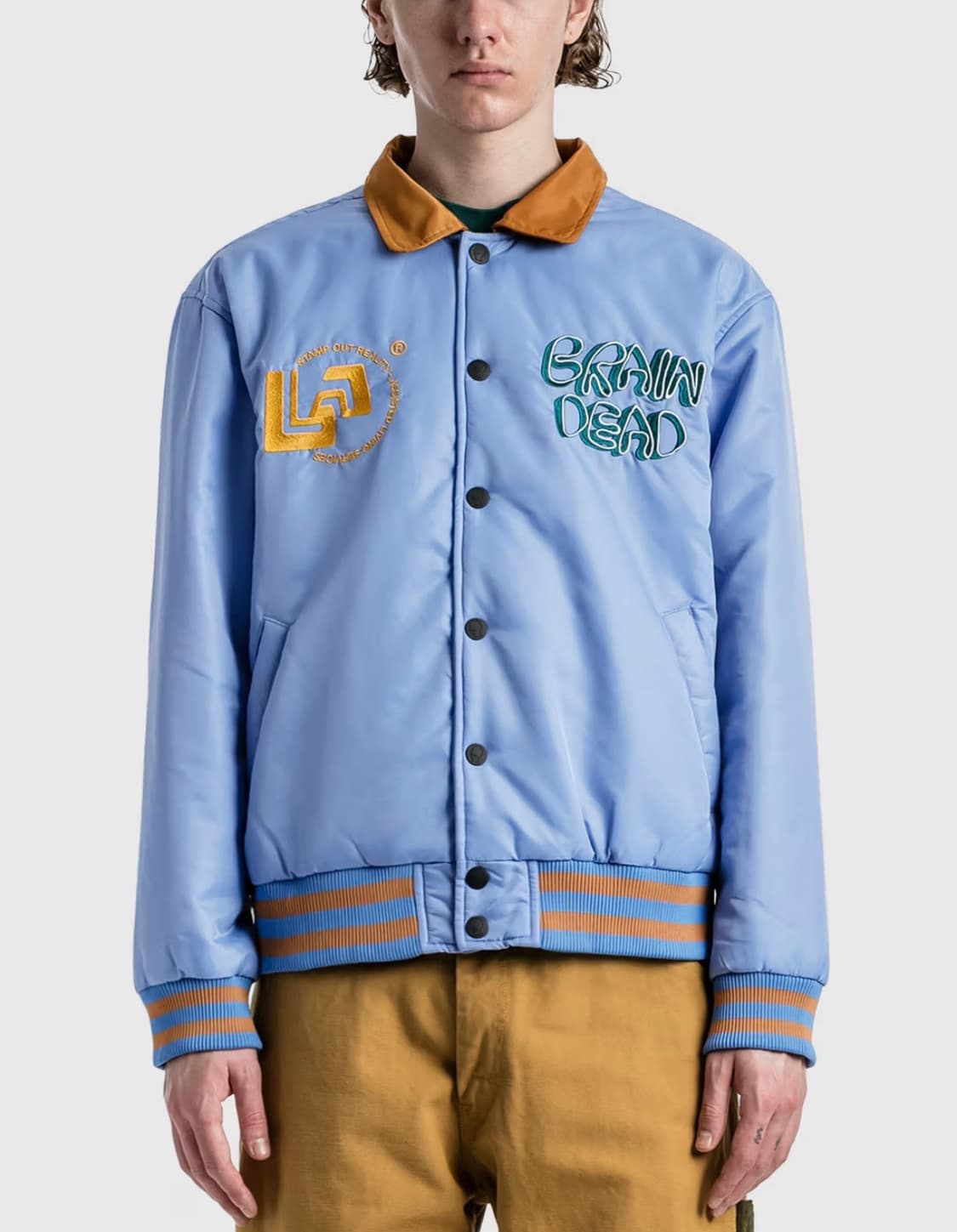 브레인데드 Brain Dead 휴먼 하드웨어 새틴 재킷 L 상품이미지1