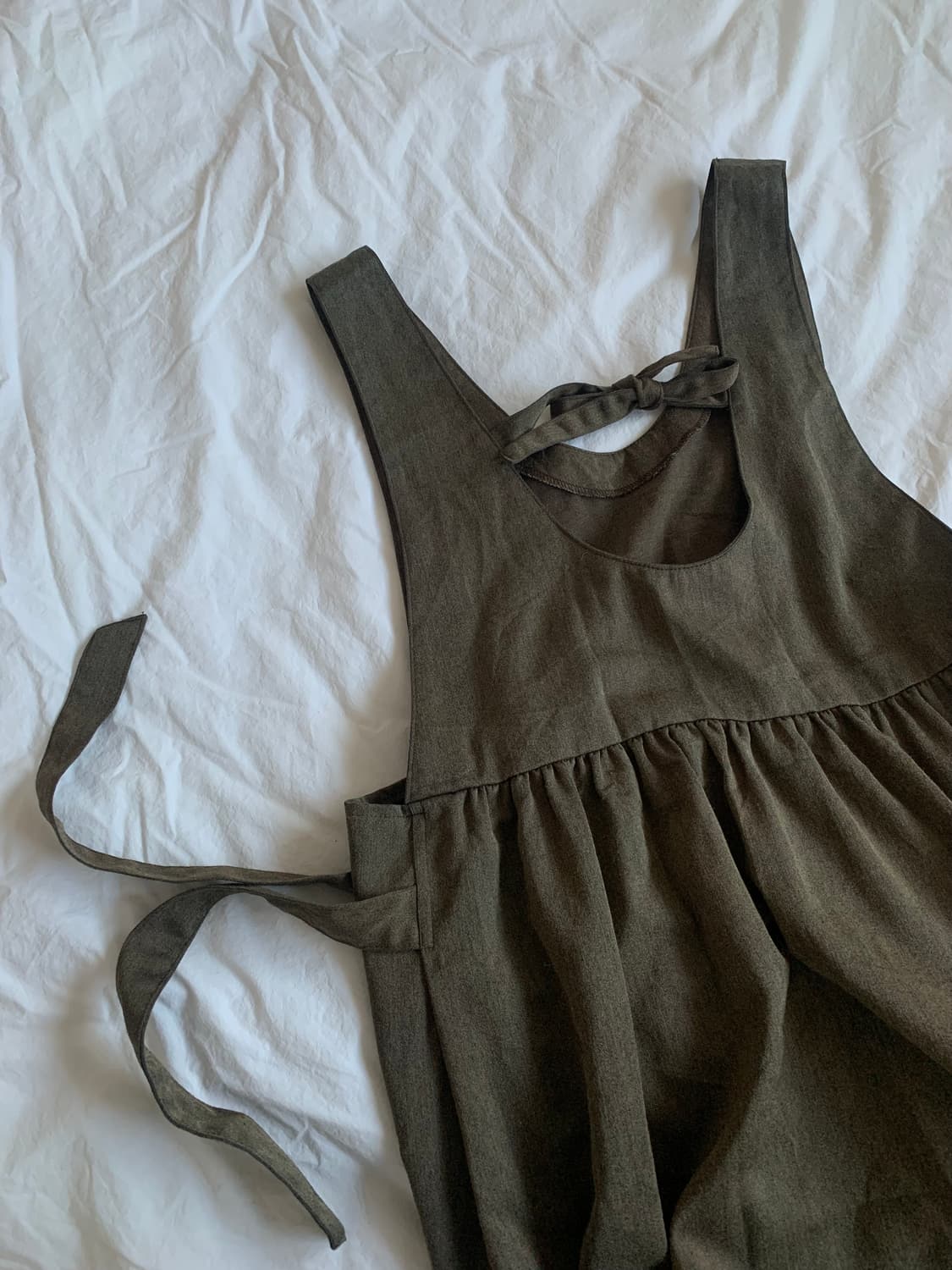 카키 에이프런 원피스 상품이미지8