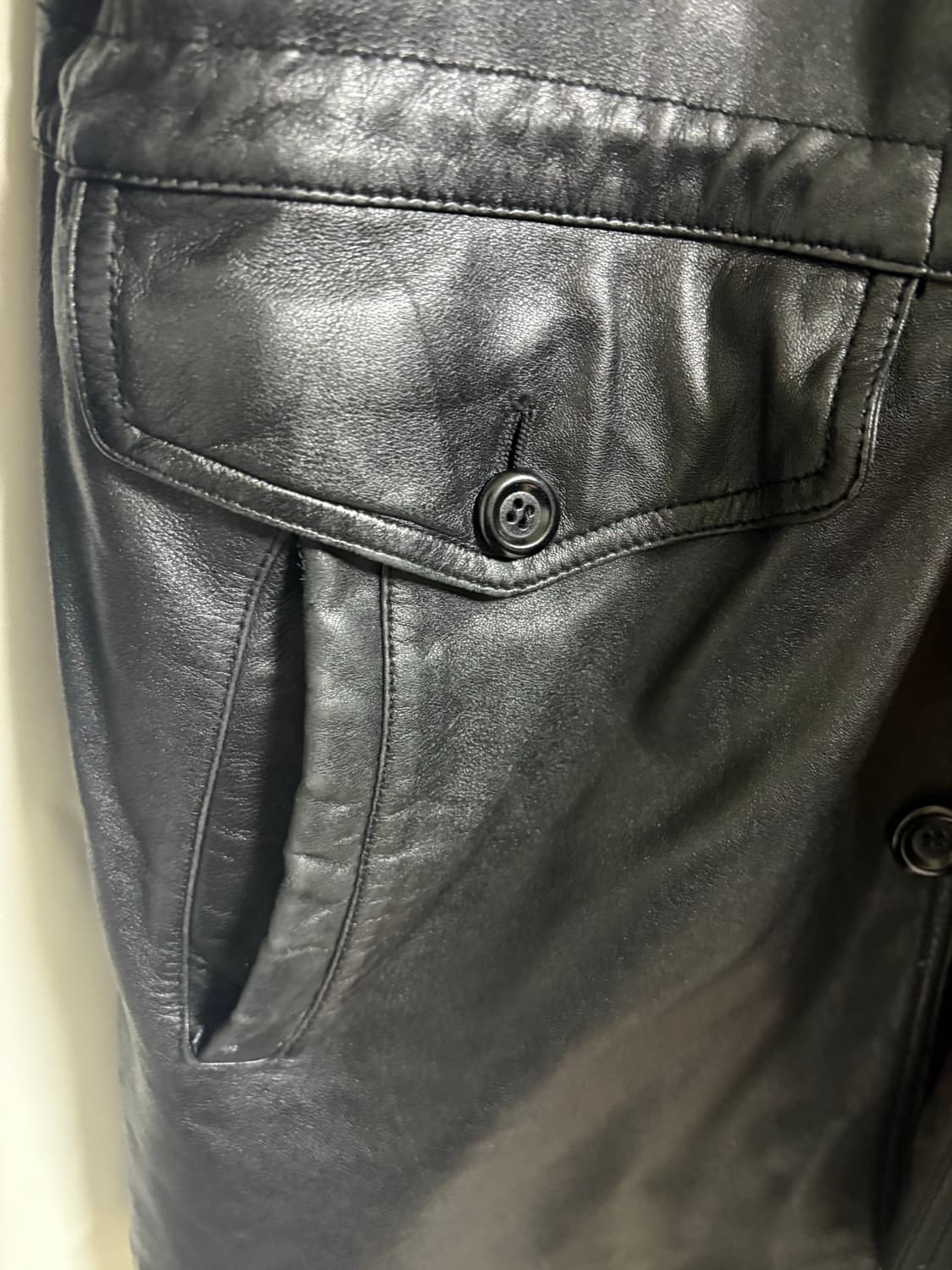 빈티지 레더 코트 L 상품이미지3