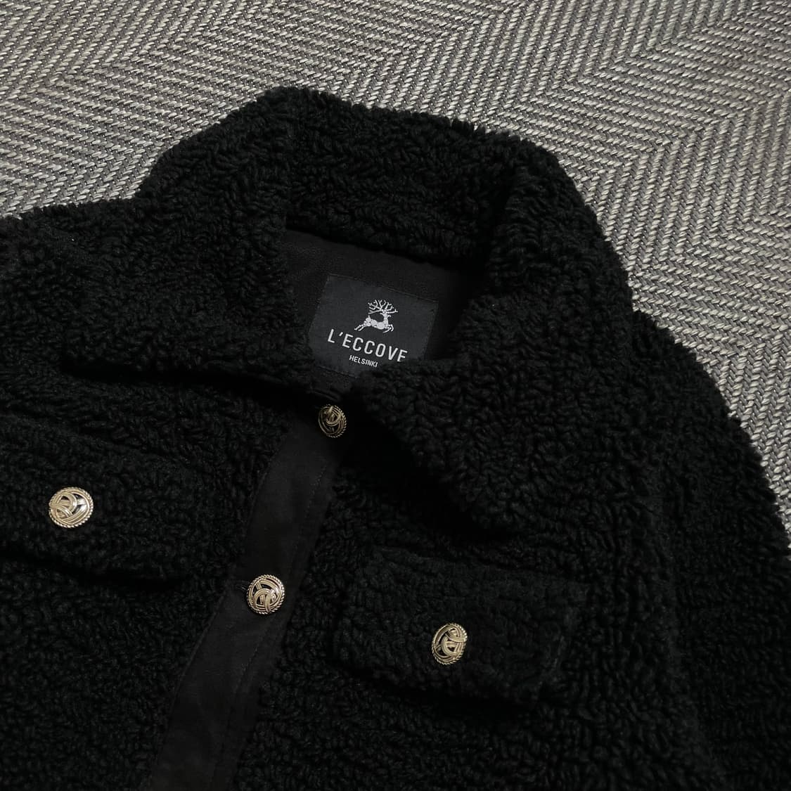 빈티지 우먼스 플리스 자켓 블랙o 4545 상품이미지4