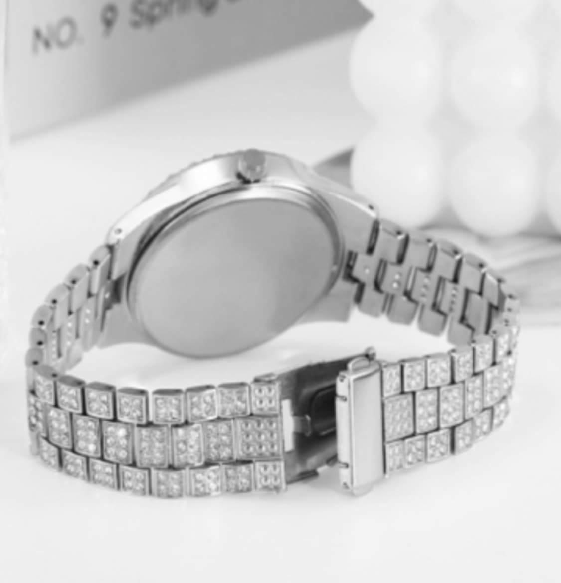 [론조모니]큐빅 메탈 시계 판매 상품이미지2