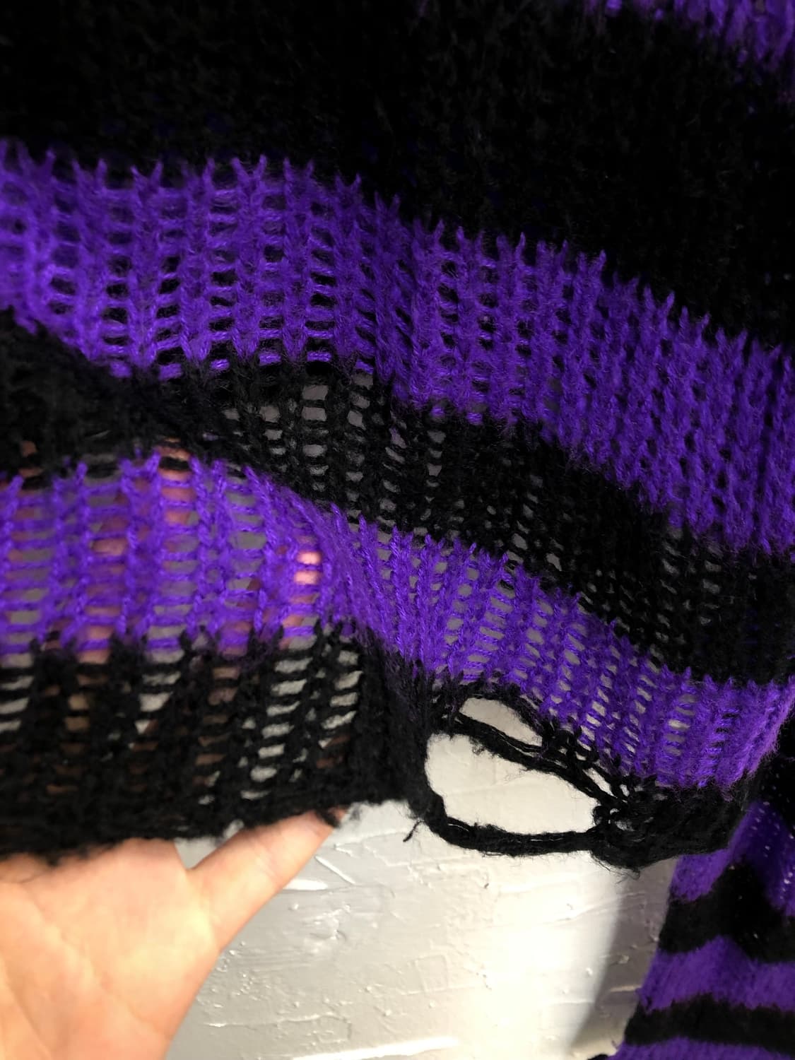 Distressed purple crop knit 상품이미지6