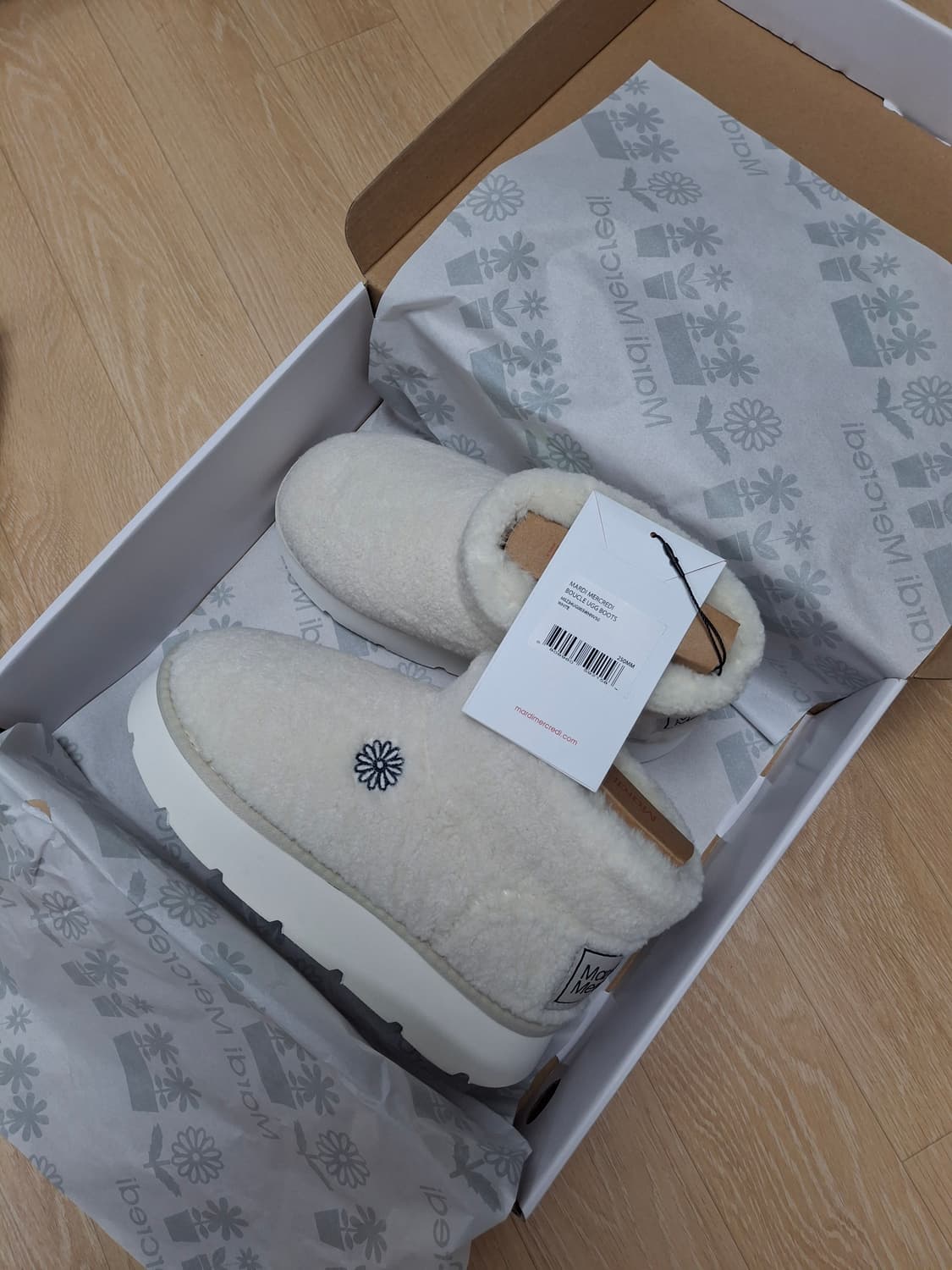 (마지막특가) 마르디 부츠 화이트 250 (새상품) 상품이미지1