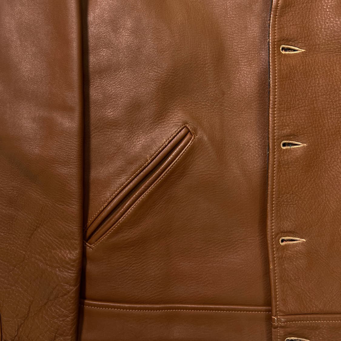 웨어하우스 레더 스포츠 자켓 브라운 (L) 상품이미지6