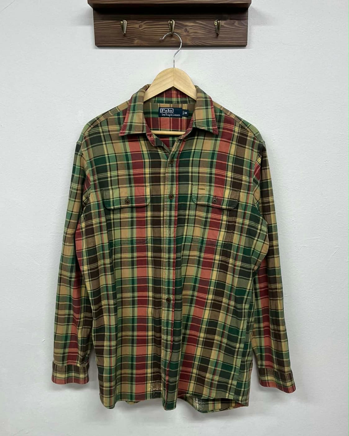 [M] 폴로 랄프로렌 플레이드 엘보패치 셔츠 상품이미지1