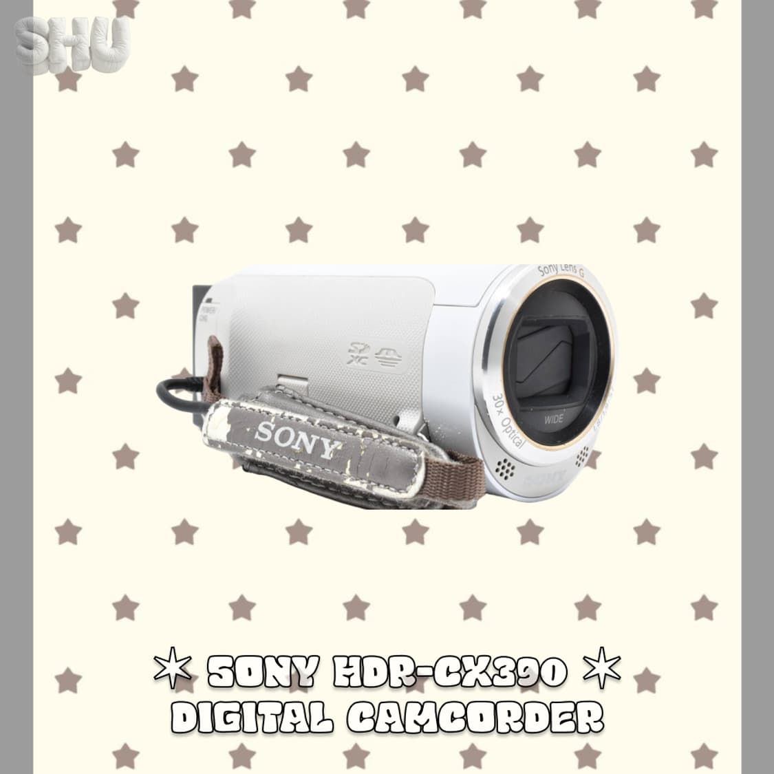 소니 HDR-CX390 빈티지 비디오 캠코더 화이트 상품이미지5