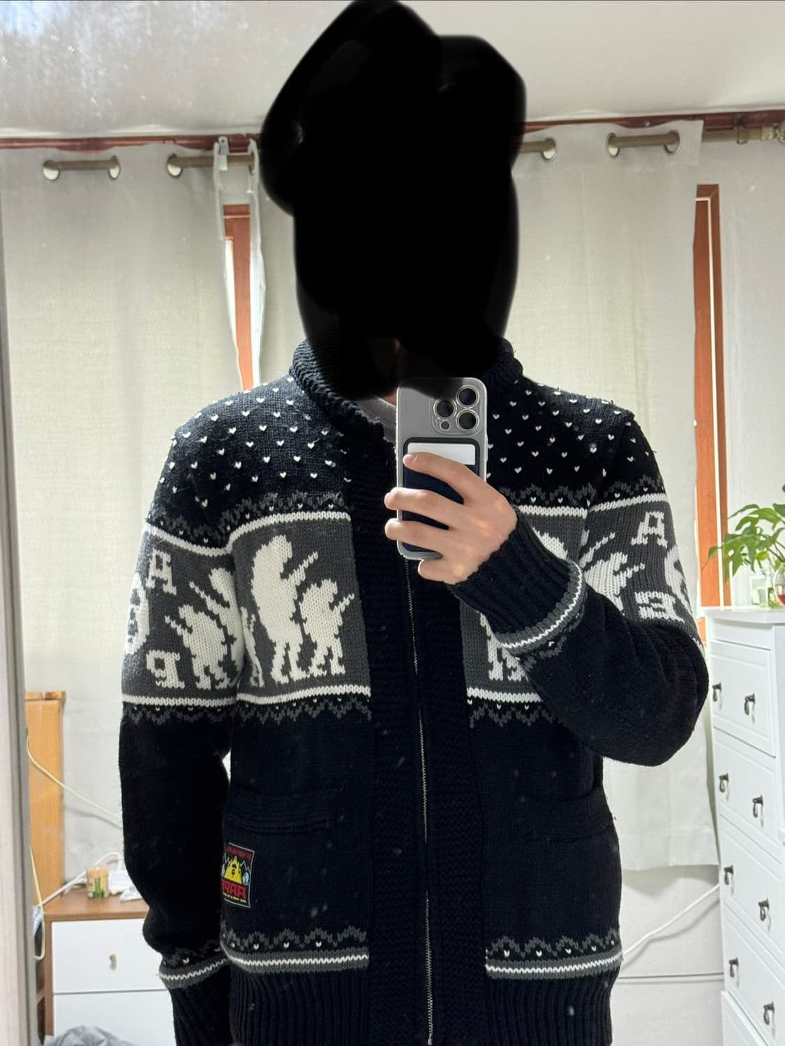 Bape 베이프 니트 집업 XL 상품이미지2