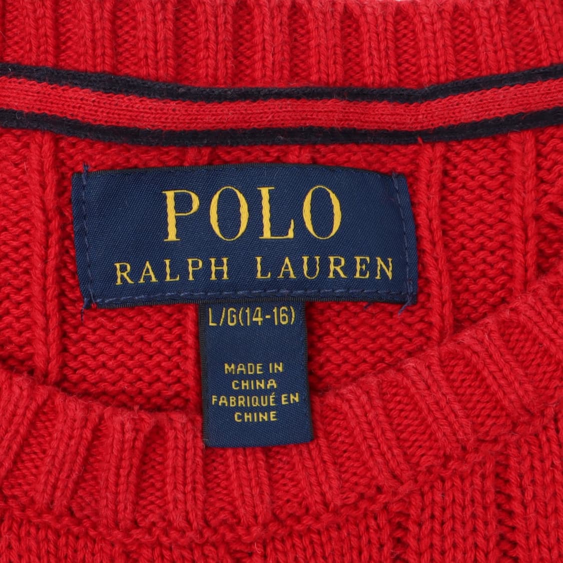 폴로 랄프로렌 레드 케이블 니트 상품이미지8