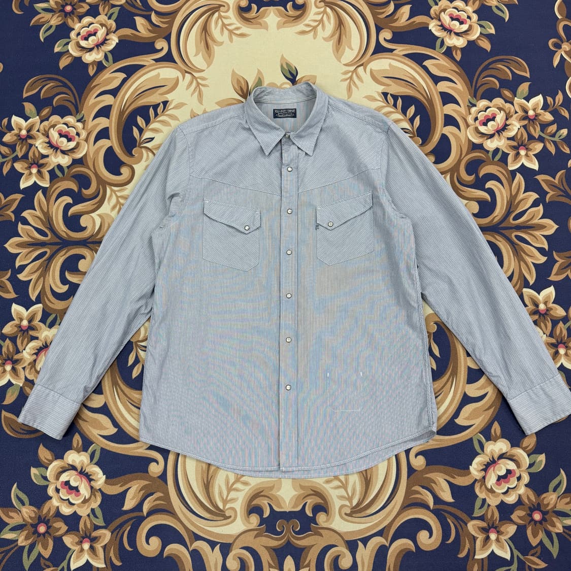 (L)00s 폴로 랄프로렌 폴로진스 스트라이프 웨스턴 셔츠 상품이미지1