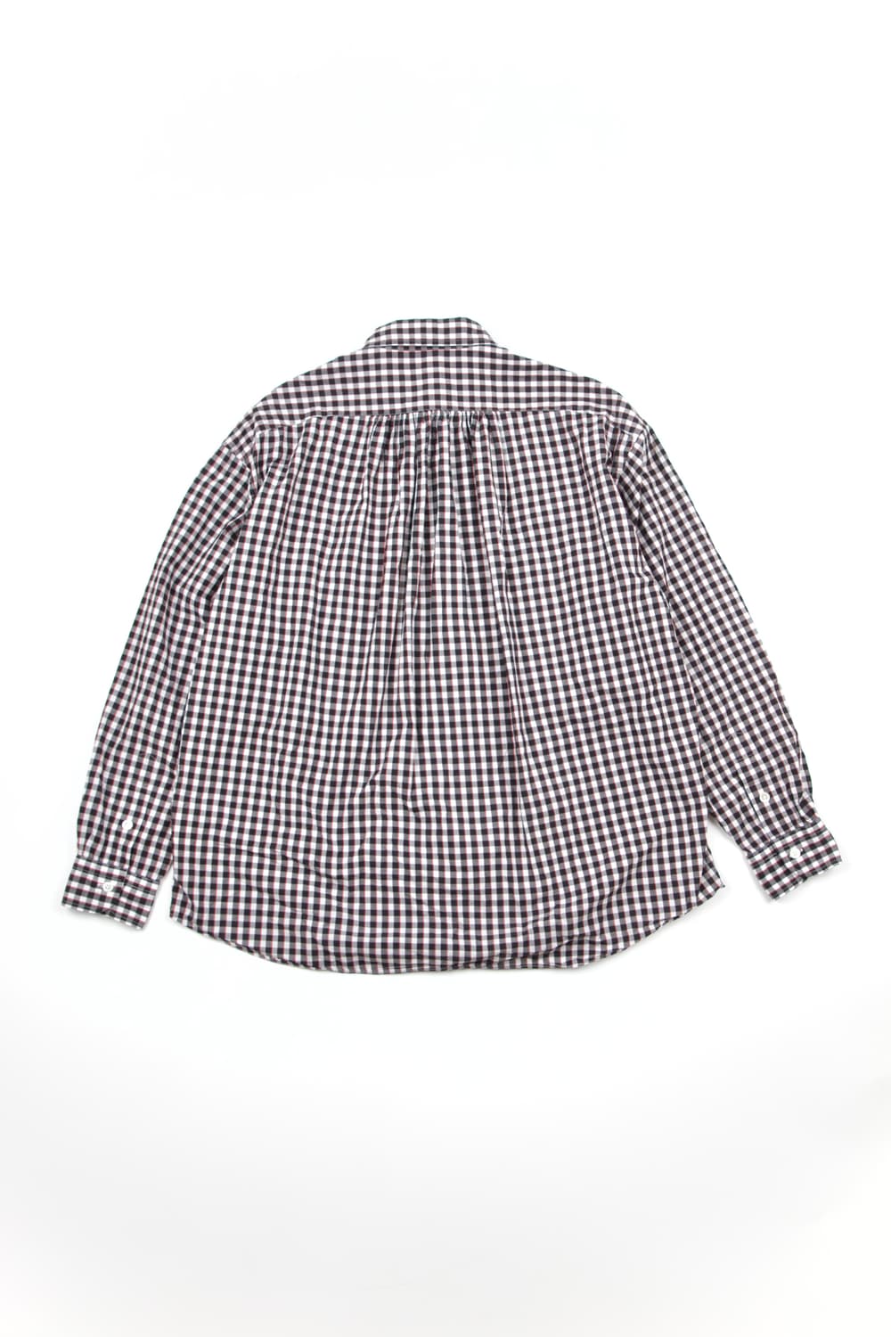 Porter classic 롤업 깅엄 체크셔츠 블랙화이트 상품이미지6