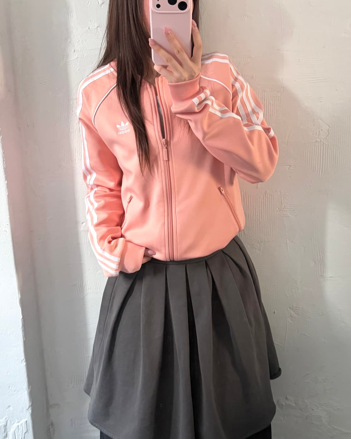 Adidas 아디다스 코랄핑크컬러 유넥 트랙탑 상품이미지3