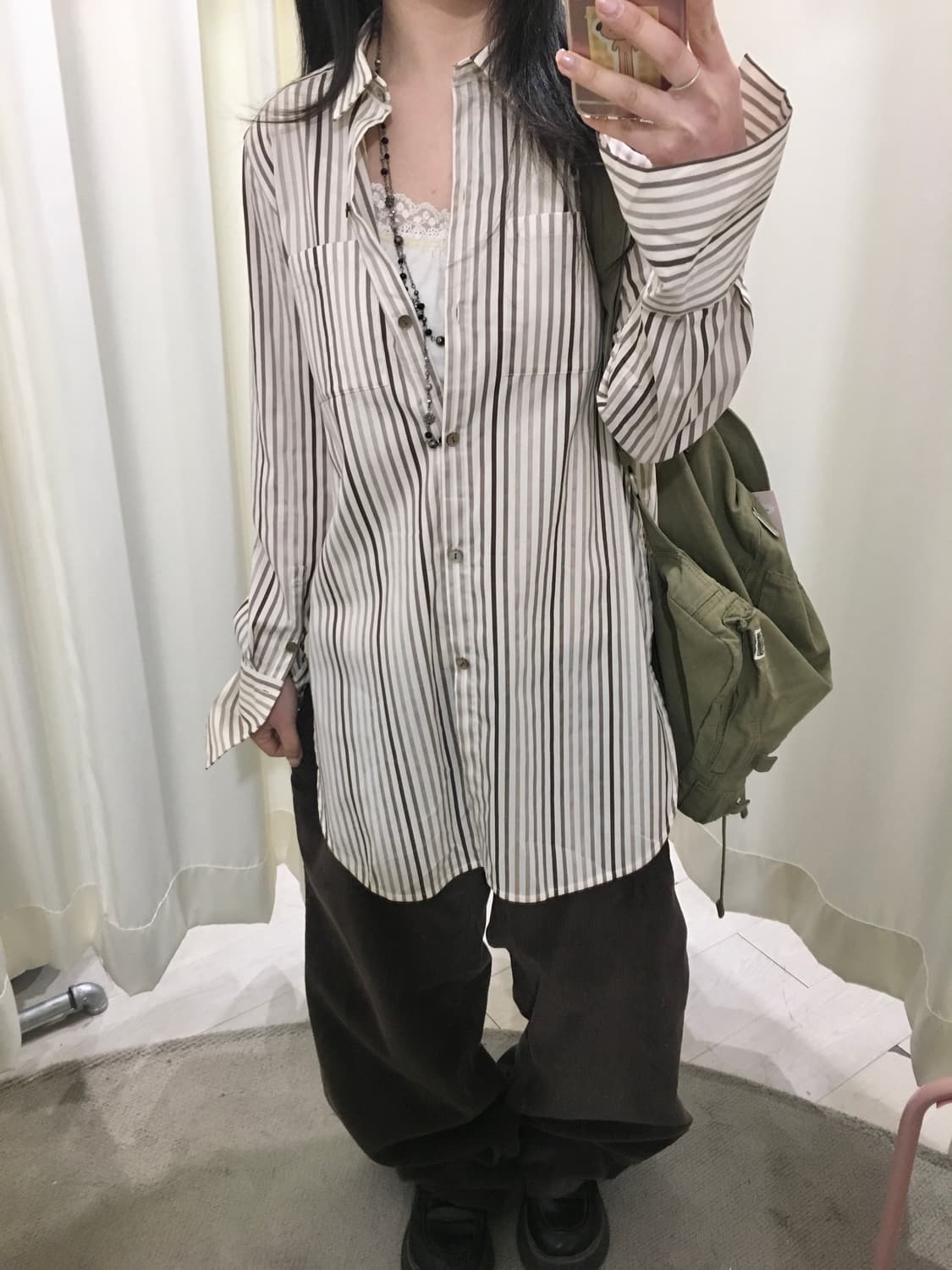 조르쥬레쉬 스트라이프 y2k 포멀 셔츠 상품이미지6