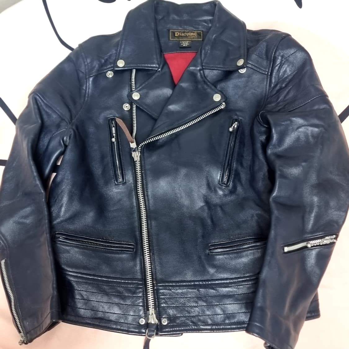 디아프바인 블루 소가죽 라이더 자켓(95) 상품이미지1
