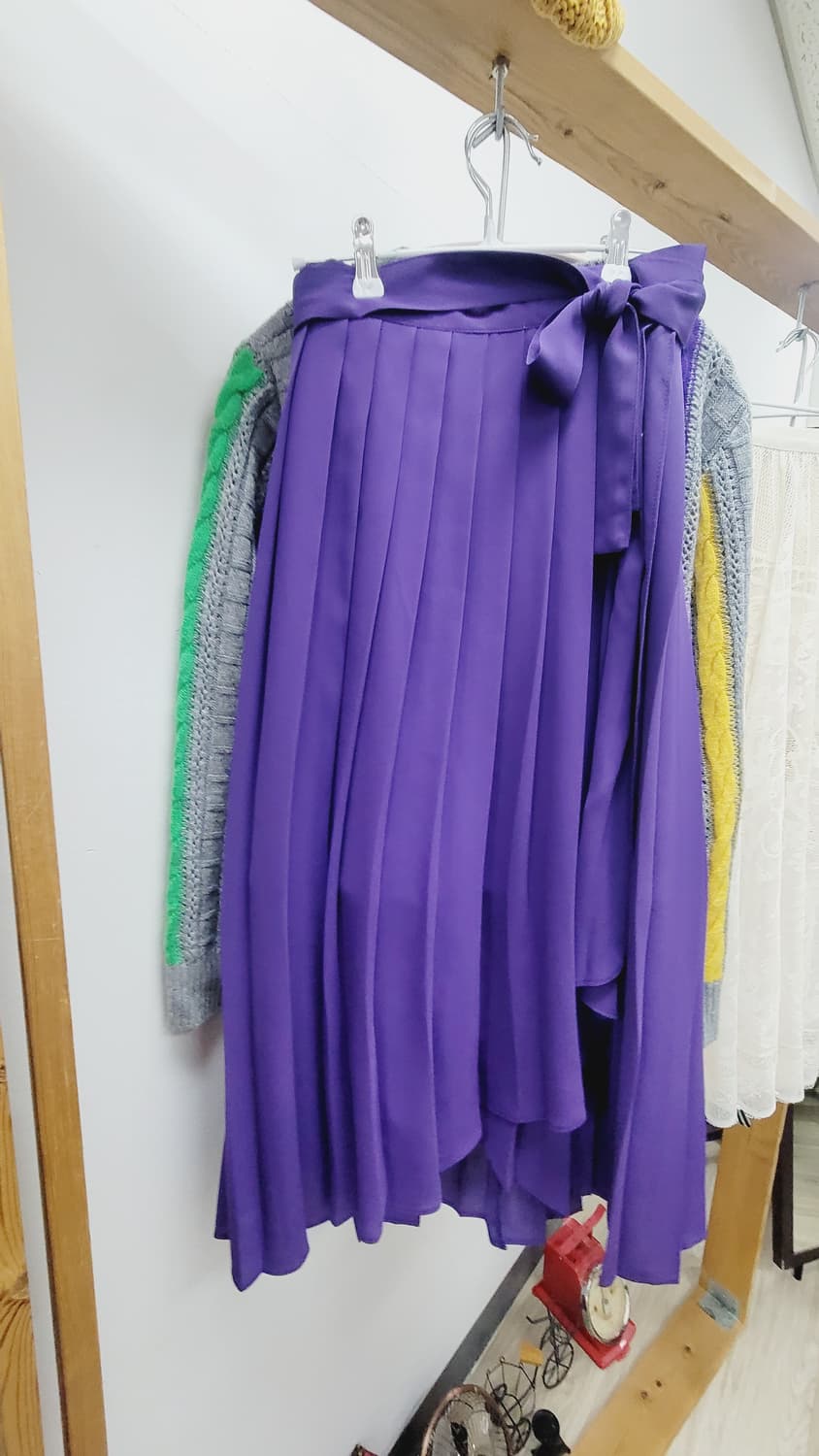 베네통 라운드 니트. jeikei퍼플 랩 스커트 상품이미지8