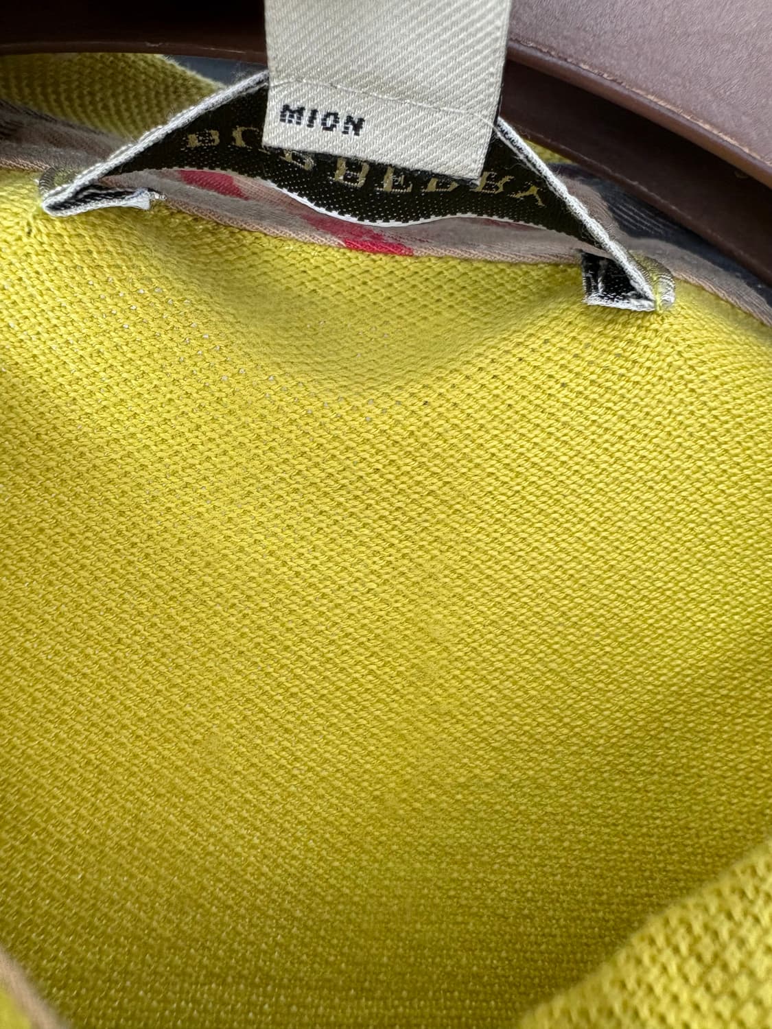 [M]BURBERRY버버리 여성 올리브그린 7부 카라 티셔츠 상품이미지4