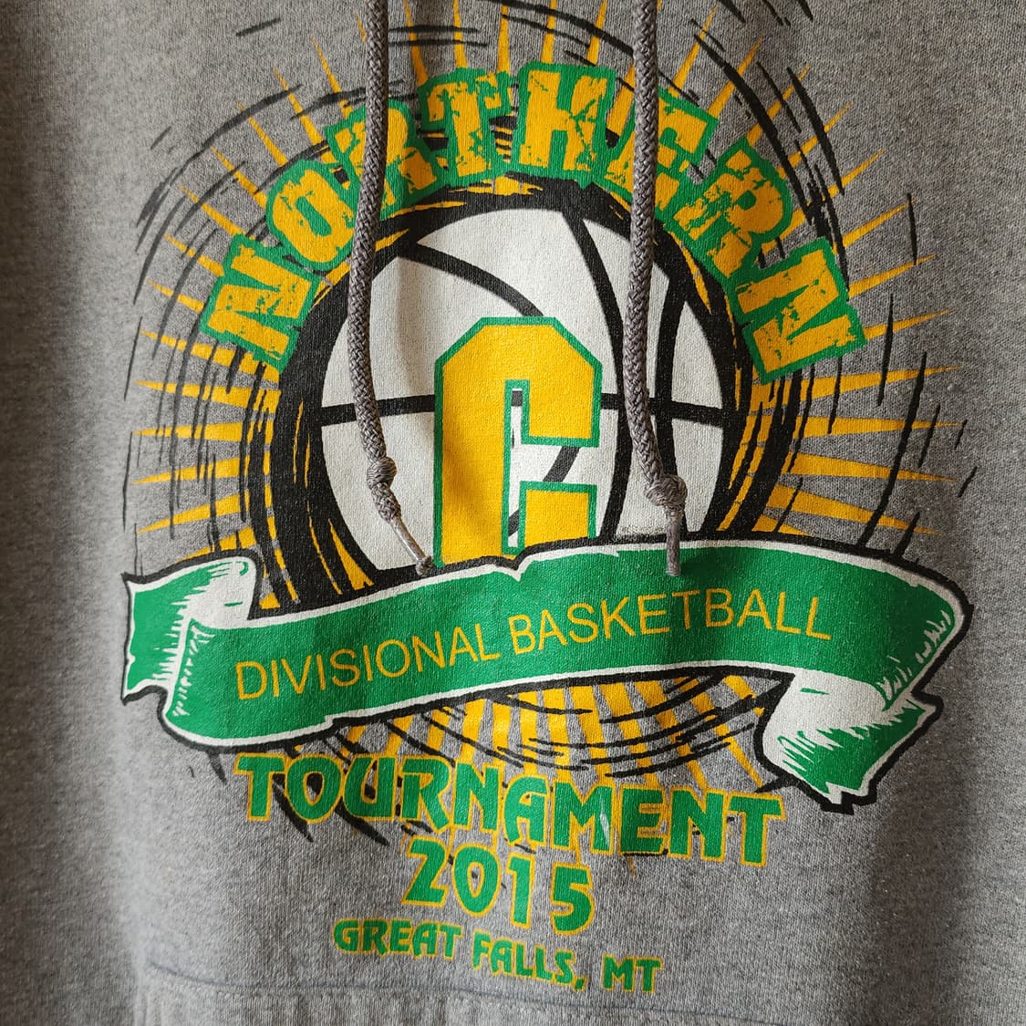 90s 러셀 후드 스웻셔츠 노던 토너먼트 빈티지 레터링 스웻셔츠S 상품이미지4