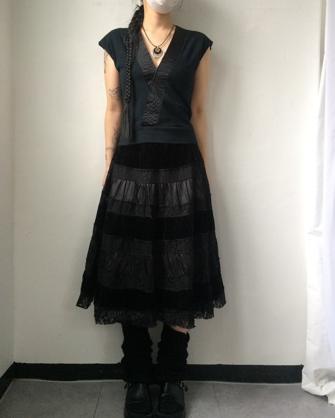 Back oriental needle work point top 상품이미지6